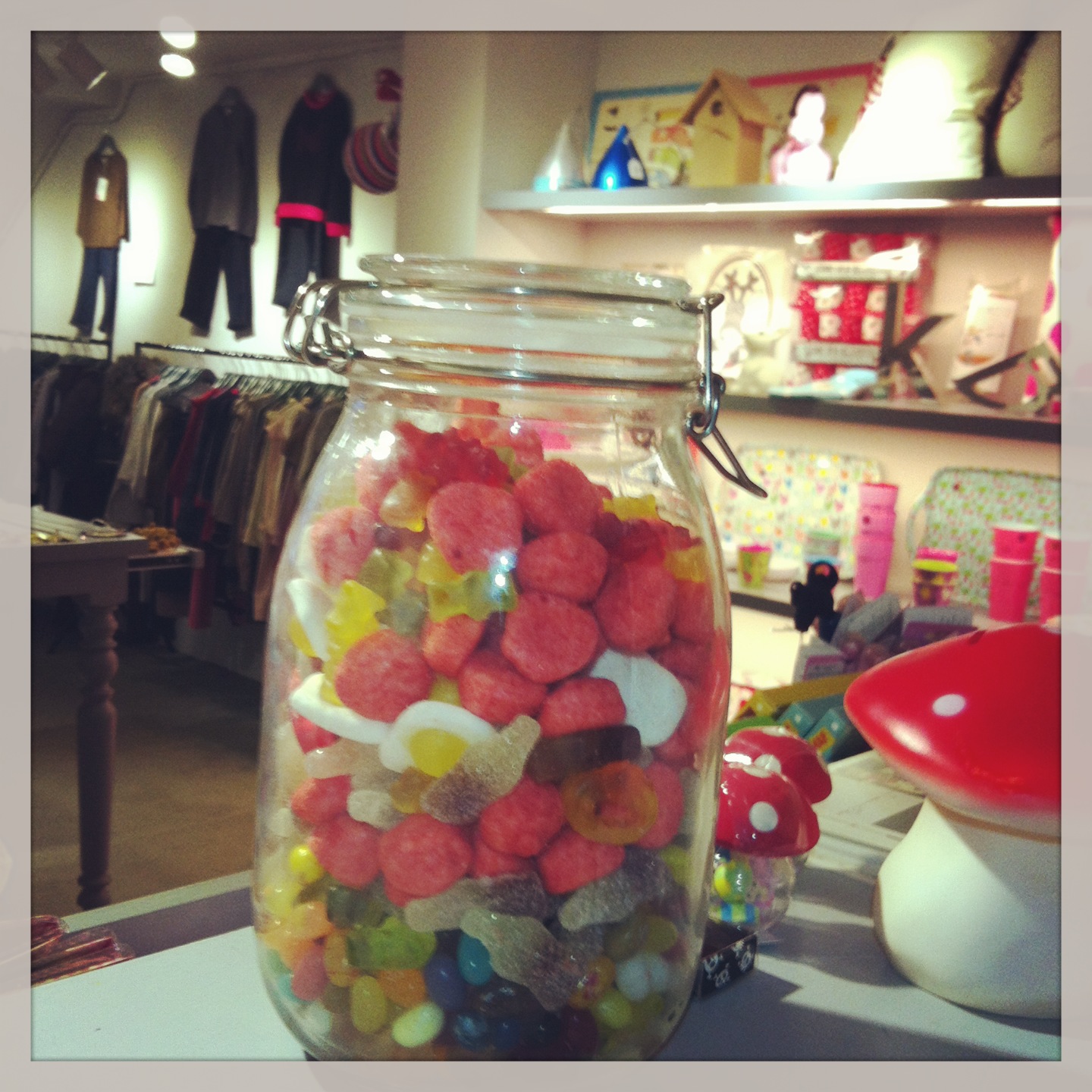 Sweeties in jar at petit bazaar , and the winner is …