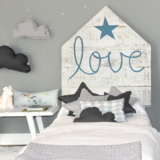 White and Grey Boys Room Ideas