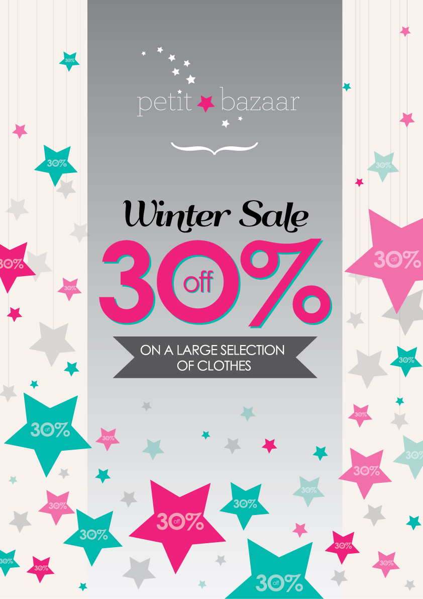 Winter clothing sales have started at Petit Bazaar!